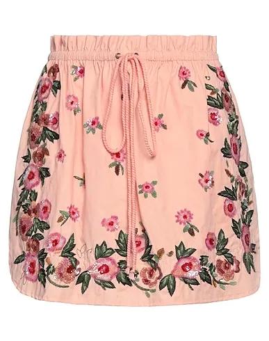 Pastel pink Plain weave Mini skirt