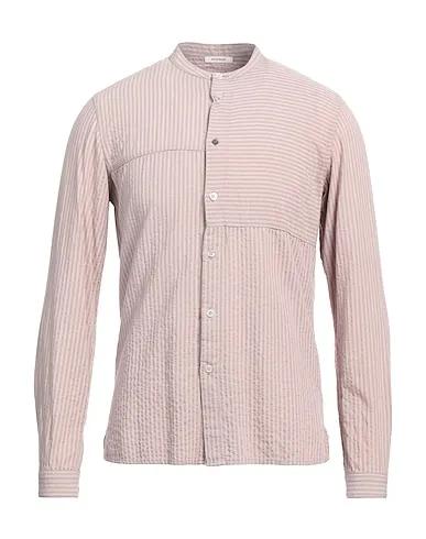 Pastel pink Plain weave Patterned shirt