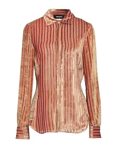 Pastel pink Plain weave Striped shirt