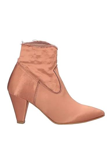 Pastel pink Satin Ankle boot