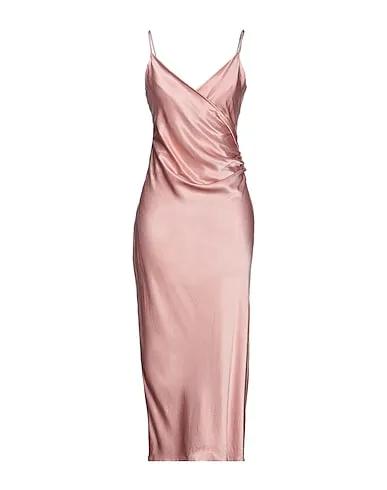 Pastel pink Satin Long dress