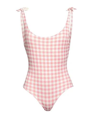 Pastel pink Synthetic fabric One-piece swimsuits
