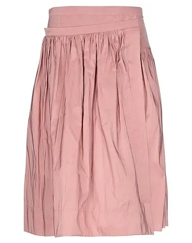 Pastel pink Taffeta Midi skirt
