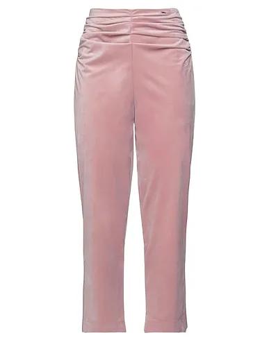 Pastel pink Velvet Casual pants