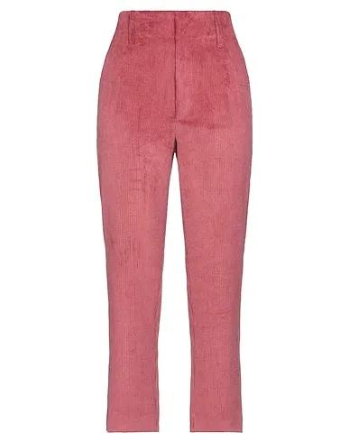 Pastel pink Velvet Casual pants