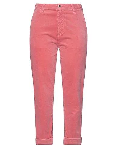 Pastel pink Velvet Cropped pants & culottes