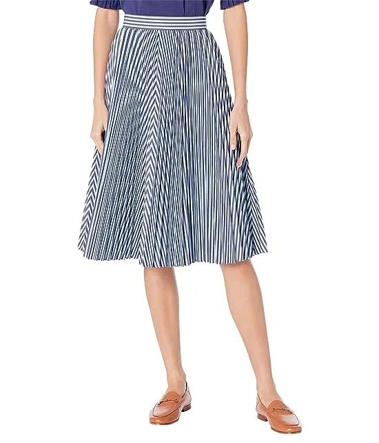 Pastry Stripe Pleated Skirt