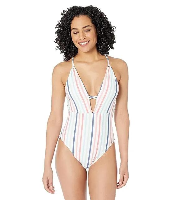Patio Party Stripe One-Piece Swimsuit