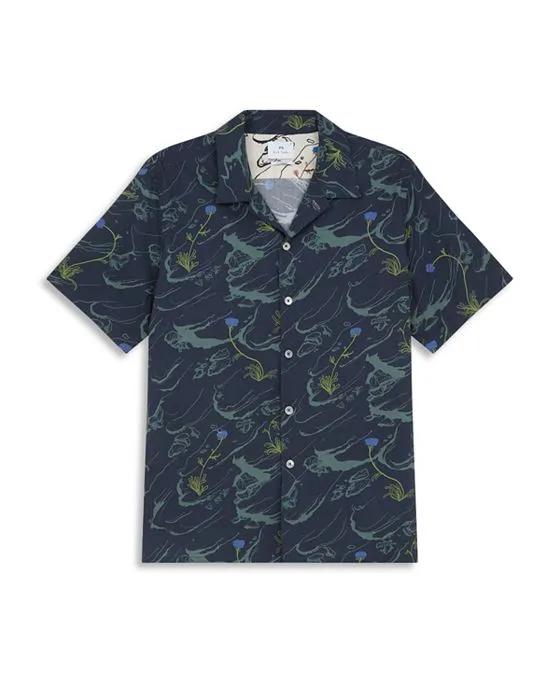 Paul Smith Short Sleeve Abstract Floral Print Shirt 