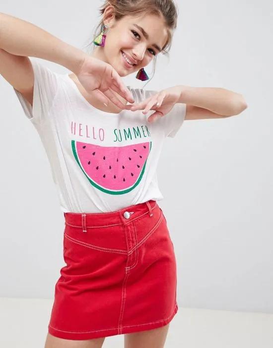 Paulina Watermelon Print T-Shirt