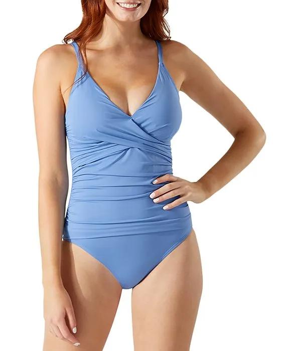Pearl Crossover Front One Piece Swimsuit