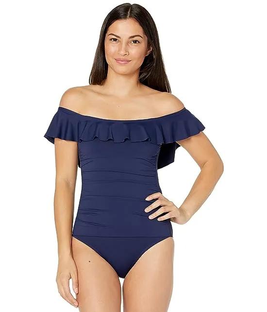 Pearl Off-the-Shoulder One-Piece