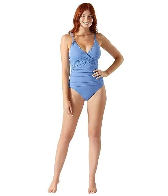 Pearl Over the Shoulder Cross Front One-Piece