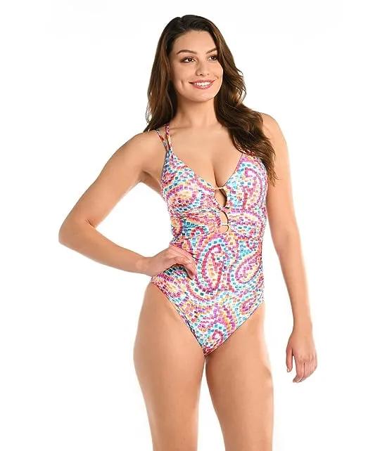 Pebble Beach Lace-Up One-Piece