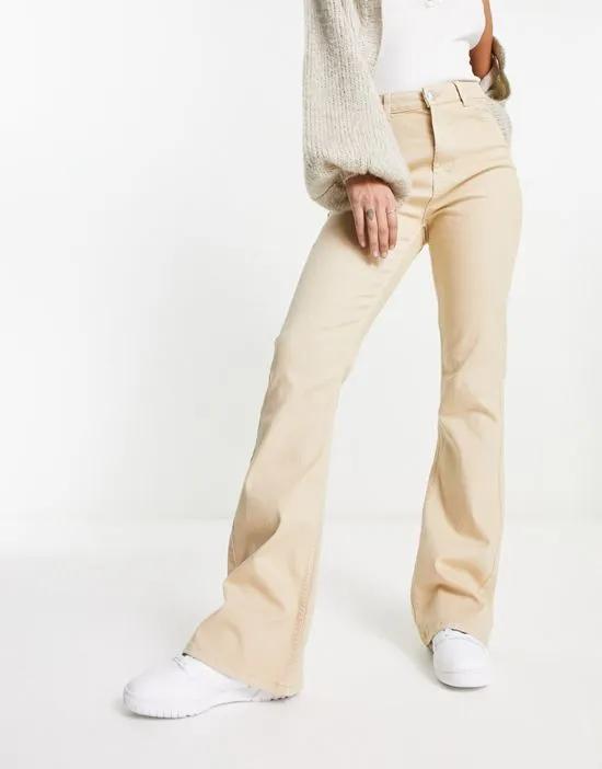 Peggy flared jeans in beige
