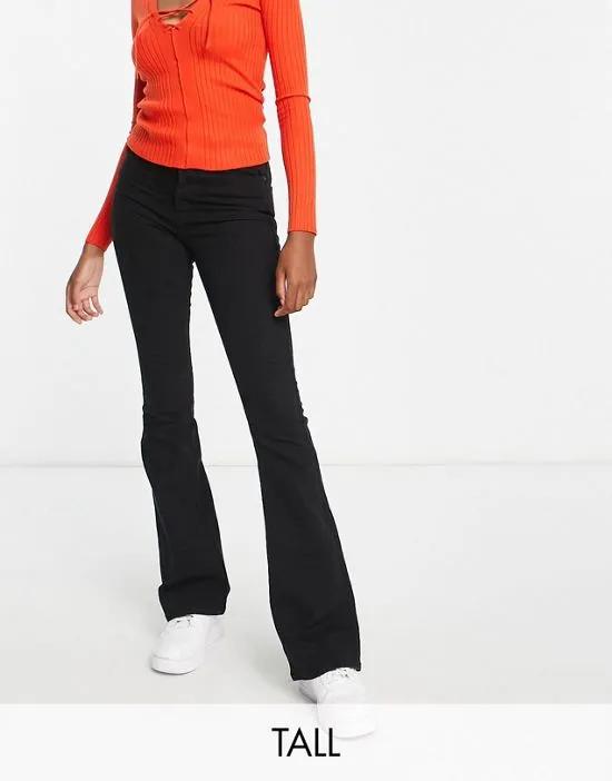 Peggy high rise flare jeans in black