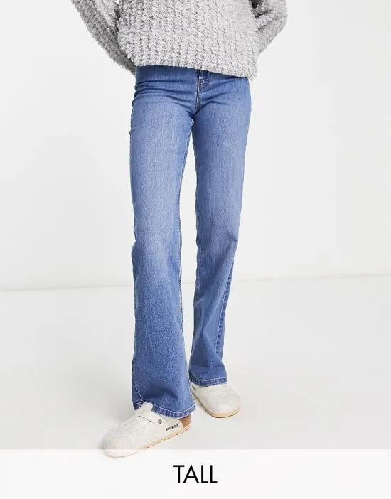 Peggy high waisted wide leg jeans in medium blue