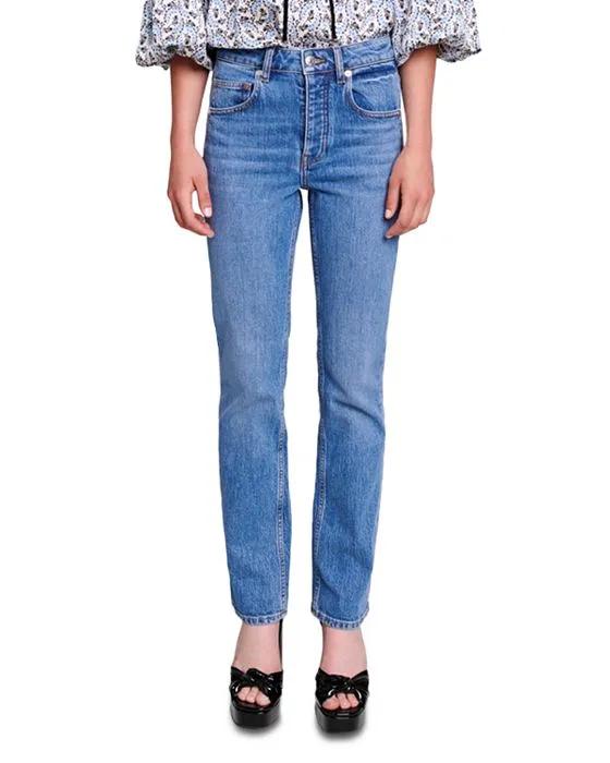 Penelope Mid Rise Jeans in Blue 