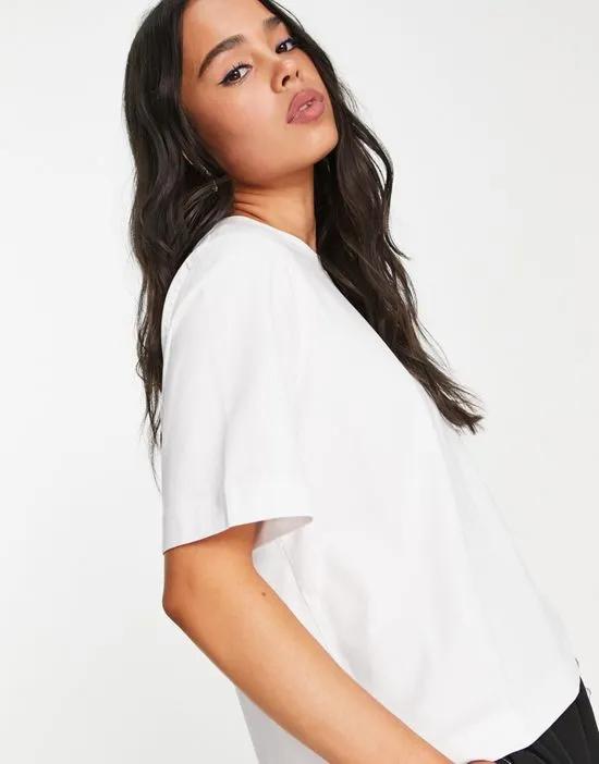 Perfect cotton relaxed t-shirt in white - WHITE