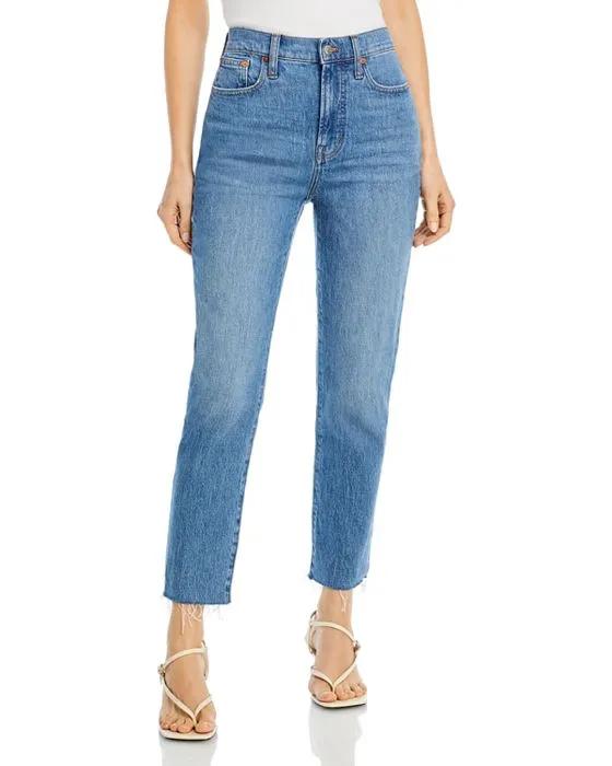 Perfect Vintage High Rise Ankle Slim Straight Jeans in Earlside