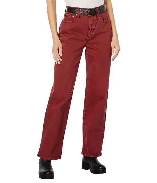 Madewell Perfect Vintage Wide Leg Jeans in Rich Burgundy