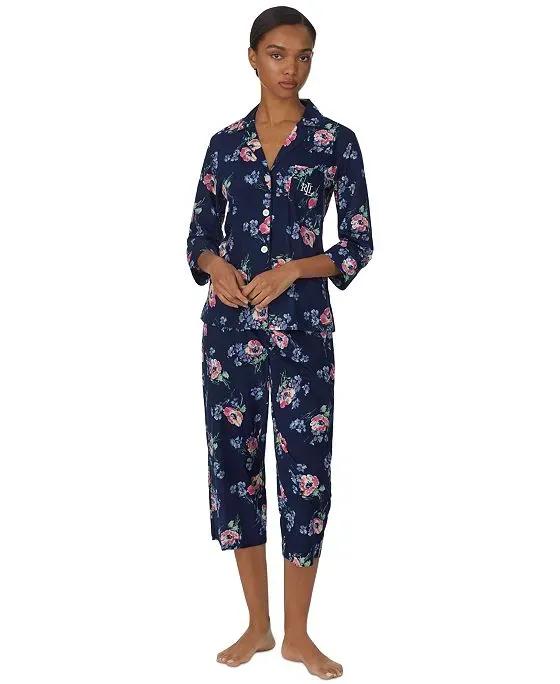 Petite 2-Pc. Cotton Cropped Pajamas Set