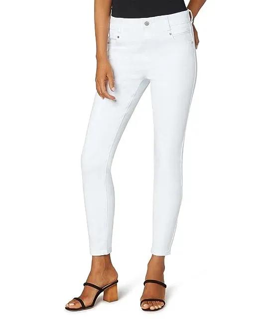 Petite Gia Glider Pull-On Ankle Skinny in Bright White