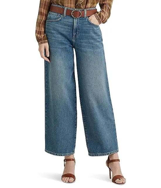 Petite High-Rise Wide-Leg Jeans in Sophie Wash