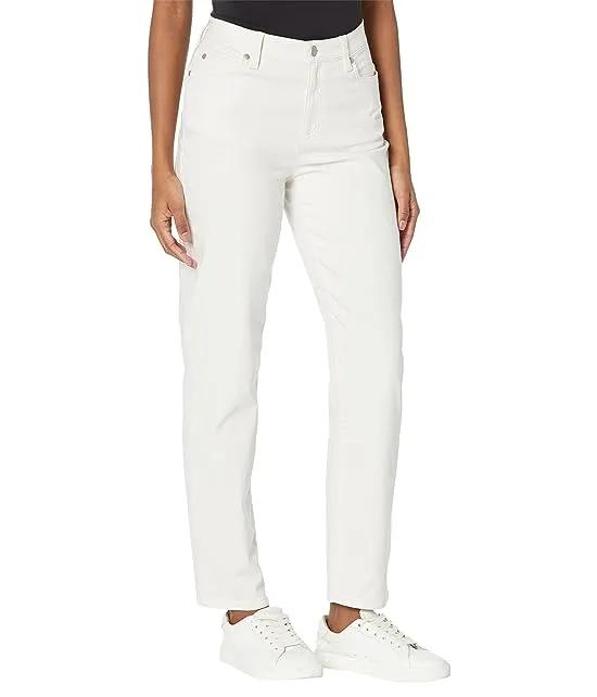 Petite High-Waisted Slim Full Length Jeans in Undyed Natural