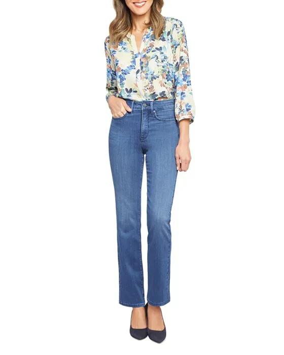 Petite Marilyn High Rise Straight Jeans in Rendezvous 