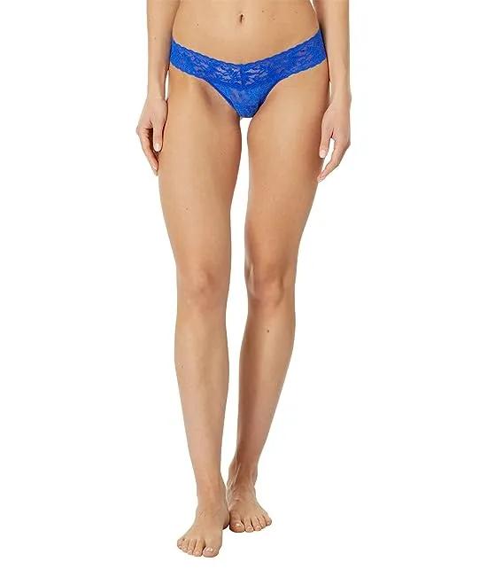 Petite Signature Lace Low Rise Thong