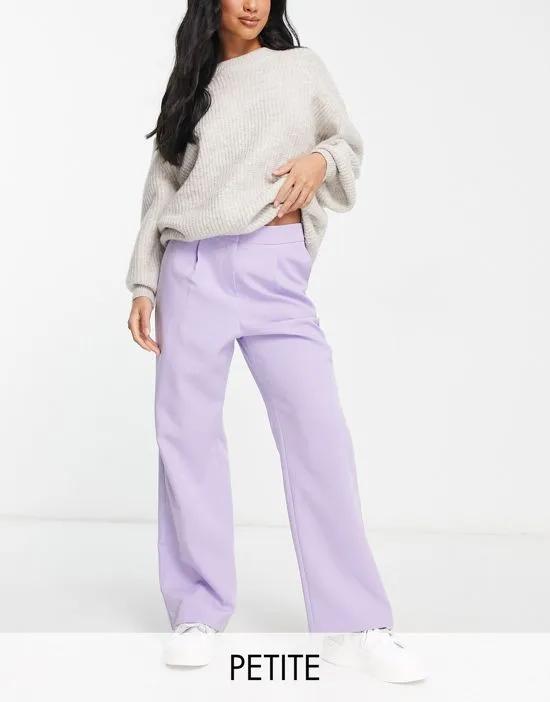 petite slouchy straight leg dad pant in lilac
