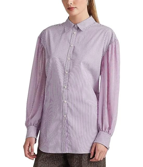Petite Striped Broadcloth Shirt