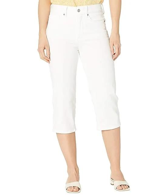 Petite Thigh Shaper Crop Jeans in Optic White