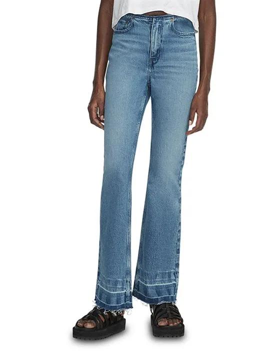 Peyton Mid Rise Bootcut Jeans in Misty 