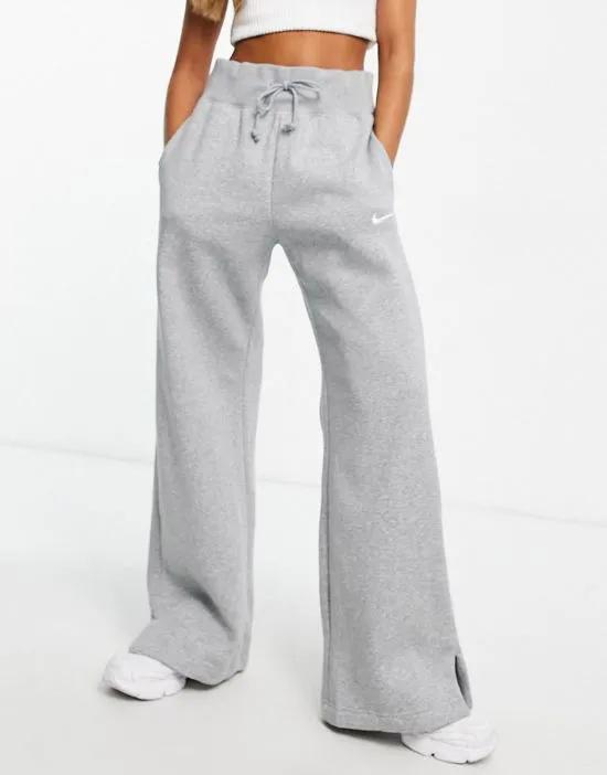 Phoenix Fleece wide sweatpants in gray - gray