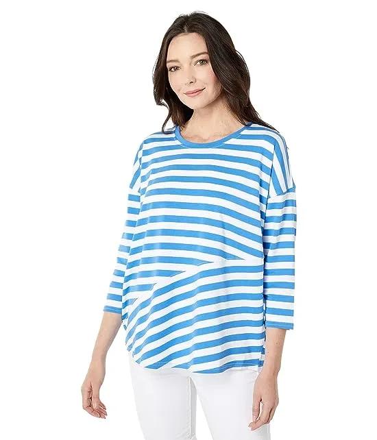 Pieced Striped Deluxe Tee