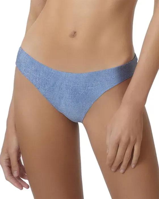 PilyQ Basic Ruched Bikini Bottom