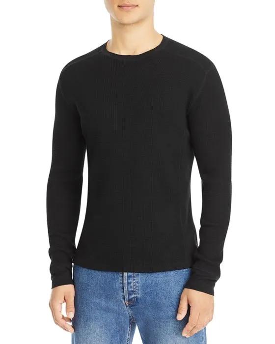 Pima Cotton Blend Thermal Waffle Knit Tee