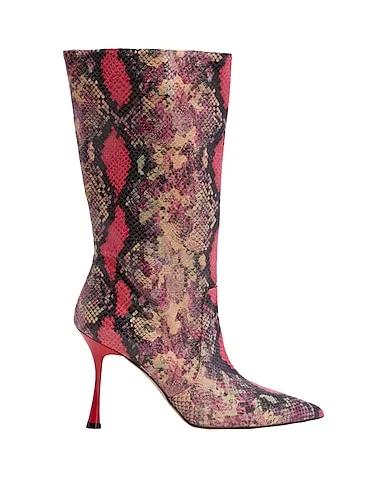 Pink Boots PYTHON LEATHER HEELED  BOOTS
