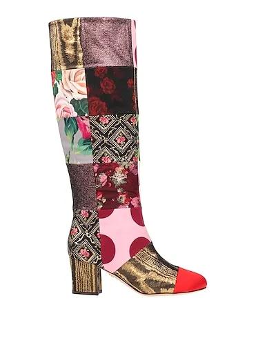 Pink Brocade Boots