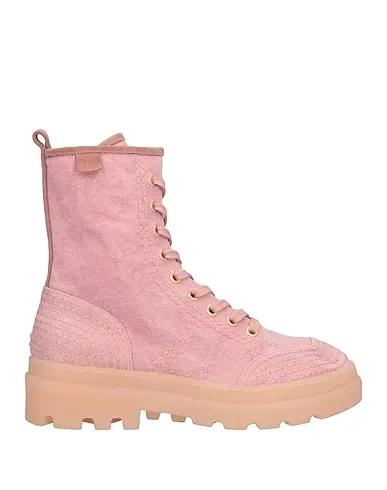 Pink Canvas Ankle boot