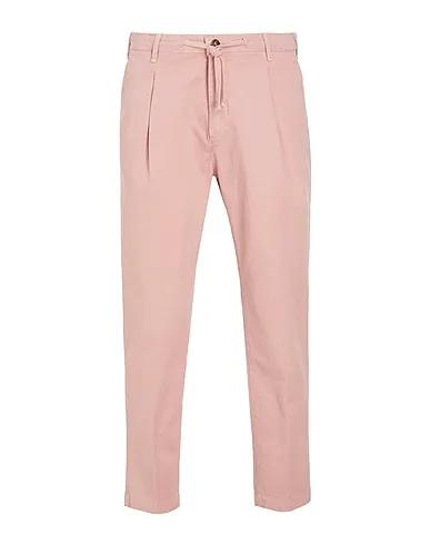 Pink Casual pants ORGANIC COTTON LACE-UP CARROT-FIT CHINO
