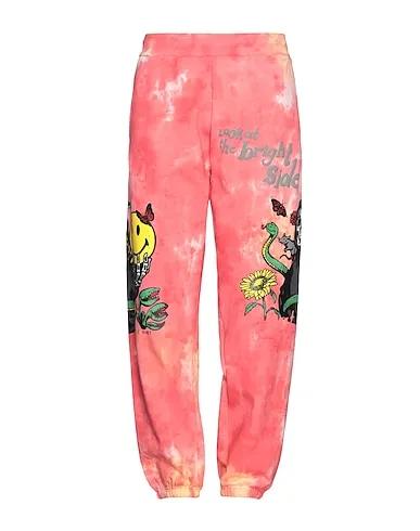 Pink Casual pants SMILEY LOOK AT THE BRIGHT SIDE PINK TIE-DYE SWEATPANTS