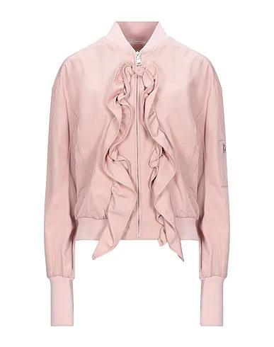 Pink Cotton twill Bomber