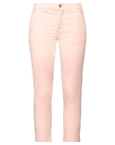 Pink Cotton twill Cropped pants & culottes