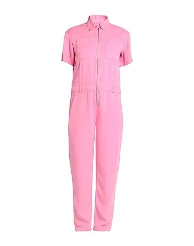 Pink Cotton twill Jumpsuit/one piece