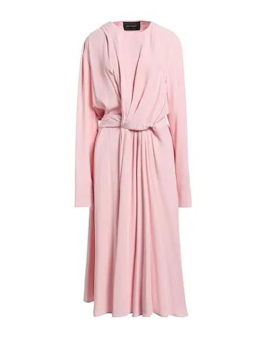Pink Cotton twill Midi dress