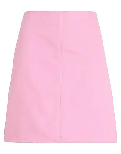 Pink Cotton twill Mini skirt