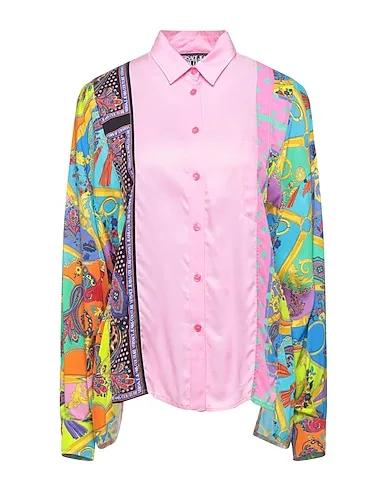 Pink Cotton twill Patterned shirts & blouses
